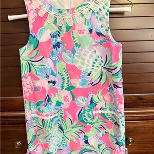 Lilly Pulitzer Pink Sleeveless Sundress with Peter Pan Collar